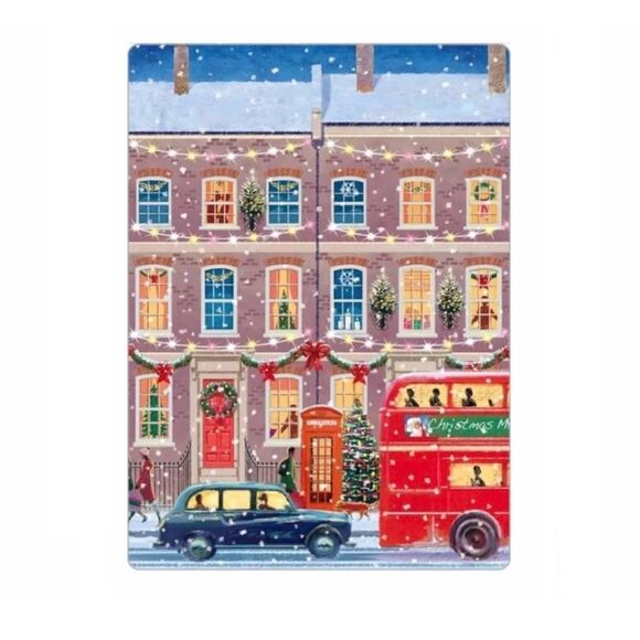 Brownstone Winter Scene Magnet - Picture 1 of 2